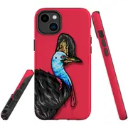 For iPhone 14 Plus Case Tough Protective Cover, Cassowary Portrait