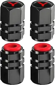 Aluminum Car Tire Valve Stem Caps Compatible with Car Wheel Valve Covers Accessories Universal for Car, SUV, Bike and Motorcycle (Y)