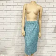 Escada Women’s Light Bay Blue Randu Skirt - Size Small