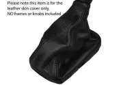 BLACK STITCHING MANUAL LEATHER SKIN GEAR BOOT FITS SUBARU LEGACY 05-09