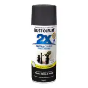 RUST-OLEUM 2X Ultra Cover Flat Paint & Primer Spray Paint 340g Flat Black