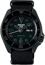 5 Sports SKX Street Style Automatic Mechanical Wristwatch, Limited Distribution Model, Men's, Seiko Five Sports SRPD79, All Black, Black