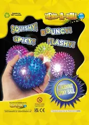 50mm Toy Vending Capsules - Flashing Spiky Balls x 100 , Party bag favours, etc