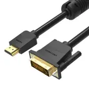 HDMI to DVI Cable 1m DVI-D 24+1 Pin Support 1080P 3D High Speed HDMI Cable Video Cable for LCD DVD HDTV XBOX Projector PS3