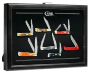 CASE XX 18" Locking Black Wood Knife Display for Collectable Pocket Knives 53016