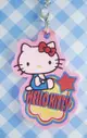 【震撼精品百貨】Hello Kitty 凱蒂貓~矽膠手機吊飾-LOGO粉