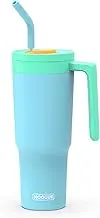 koodee Insulated Tumbler with Straw 1180ML Stainless Steel Coffee Tumbler Travel Mug with Handle, Leak Proof Lid (40oz Sky Blue)