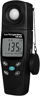 High Performance LUX/FC Light Meter Digital Luxmeter 200,000 Lux Light Meter Test Spectra Auto Range for Homes, Agriculture, Warehouse