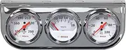Bosch SP0F000046 Style Line 2" Triple Gauge Kit (White Dial Face, Chrome Bezel)