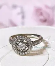 Pandora Vintage Allure Clear Cz Ring 50 Size 5