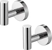 Bathroom Towel Hooks, Coat/Robe Clothes Hooks, Polished SUS 304 Stainless Steel Wall Hook Heavy Duty for Bedroom,Kitchen,Restroom,Bathroom,Wall Mounted (Polished)