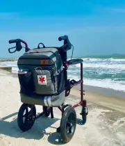 Scooter-Wheelchair Backpack -Cup Holder, Insulated Compartment and Med.Case