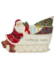 Spode Christmas Tree Santa Sleigh Cookie Platter NoSize NoColor