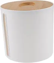 LABRIMP Paper Roll Holder Countertop Bamboo Plastic Kitchen Towel Holder Bathroom Toilet Paper Dispenser