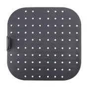 Daily Bake Silicone Square Air Fryer Liner Mat Non-Stick 22x22cm Charcoal