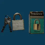 Vintage MASTER Padlock No. 10 Lock Keys Original Box Milwaukee WI USA - New