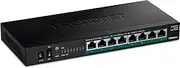 TRENDnet 8-Port Unmanaged 2.5G PoE+ Switch, Fanless, Compact Desktop Design, Metal Housing, 2.5GBASE-T Ports, IEEE 802.3bz, 100W PoE Budget,Lifetime Protection, Black, TPE-TG380