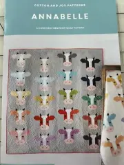 Annabelle Cow Quilt Kit Top Binding Pattern Northcott Camelot And Cosmo Fabrics