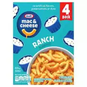 Kraft Ranch Flavored Macaroni & Cheese Dinner, 7.25 oz., 4 pk.