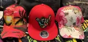 Lot Of 3 Hawaii Aloha Style Caps OSFA New