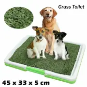 Indoor Dog Pet Potty Training Toilet Portable Loo Clean Pad Tray - 1 Grass Mat