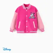 Disney Girls Minnie Mouse Varsity Bomber Jacket Lightweight Size 5-7 Youth (NEW)