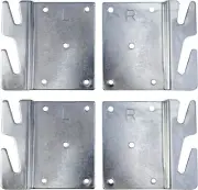 4 PCS Heavy Duty Universal Wood Bed Rail Hook Plates for Beds Frame Bracket