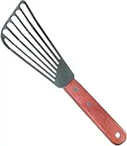 La Cuisine Fish Slotted Spatula Turner with Beveled Edged Stainless Steel, For Flipping Fish Egg Pancake Patties Fries. Blade 6.5", Size 11"