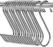 20 Pack 3.5" S Hooks,Heavy Duty S Shaped Hooks S Hanger Hook Metal Kitchen Pot Rack Hooks Closet Hooks Plants Hooks for Hanging Pot, Pan, Cups, Plants, Bags, Jeans