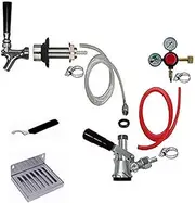 Bev Rite CRCK101 Premium Refrigerator Conversion Kit Door Mount Keg Tap Beer Single Line, Without CO2 Tank, Clear