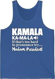 [Sumairah] Harris Walz 2024 If That's Too Hard to Pronounce Try Madam President Election 2024 Tank Top