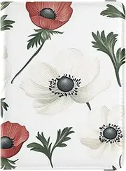 [Amooorous] Beautiful Red and White Summer Flowers Leather decorative Passport Holder Covers Case Wallet Combo Passport Cover Holder Wallet Case Waterproof, Beautiful red and white summer flowers, 1 size