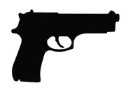 HANDGUN PISTOL 2nd AMENDMENT Decal Sticker Truck CAR SUV