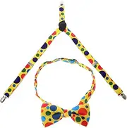 [WOFASHPURET] Child Suspender Bow Tie Kit Suspender Boys Suspenders and Bow Tie Set for Fun Events