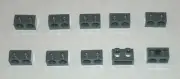 LEGO NEW 1x2 Dark Stone Grey Technic Brick 2 Holes (10x) 4210762 Brick 32000