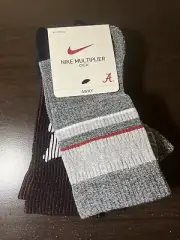 Nike Alabama University Socks Roll Tide Football Basketball Home Away 2 Pairs XL