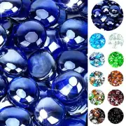Flat Fire Glass Beads for Propane FirePit 1/2 Inch Reflective Glass Rocks 10 lbs