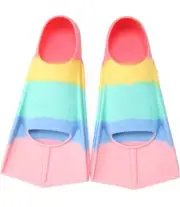 Kids Swim Fins Short Youth Swimming Flippers Sz XS Kids 13.5-1.5 Ship Worldwide