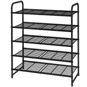 Simple Trending 5-Tier Stackable Shoe Rack Expandable & Adjustable Shoe Organ...