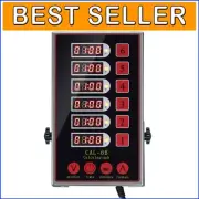 Durable Stainless Steel Kitchen Timer with LED Display - 6 Channels, Loud Alarm