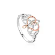Clogau Welsh Gold Fairies of the Mine Silver Ring - Size P - 3SETL0657