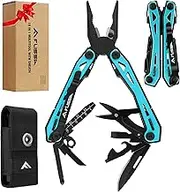 FLISSA 16-in-1 Multi Tool Pliers, Stainless Steel EDC Multitool with Pocket Knife, Belt Clip and Oxford Pouch, Self-locking Multipurpose Utility Multi-Tool for Camping Survival Outdoor Activities
