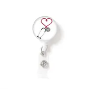 4Pcs Retractable Doctor Nurse Badge Reel Fashion Cartoon Cute Students ID Card Badge Holder