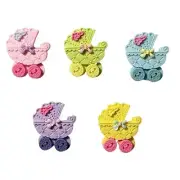 Baby Carriages - Shelly's Buttons - Baby Flat Back Embellishments - Craft Scrap