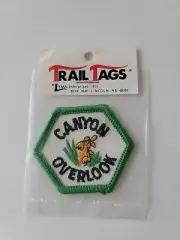 Trail Tags Embroidered Hexagon Patch Great Smoky Mountains Canyon Overlook 104