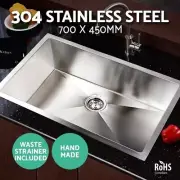 Cefito Handmade Stainless Steel Kitchen Sink Laundry Basin Single Bowl 700x450mm