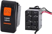 Rock Lights Switch and Camera Switch - with Backing Amber Orange Light Compatible with CAN-AM Maverick Commander Rocker(Rock Lights Wire)