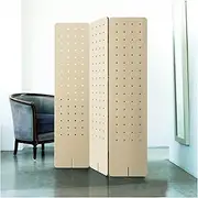 Pegboard Room Divider,Folding Pegboard Partition Screen,2/3 Panel Privacy Screens Pegboard Display Stand for Bedroom Jewelry Store Bazaar(Style 1,3-Panel)