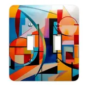 Decorative Wallplate - Urban Harmony Abstract Light Switch Cover, Multiple Sizes