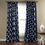 Geo Trellis Curtains Light Filtering Window Panel Set for Living, Dining, Bed...